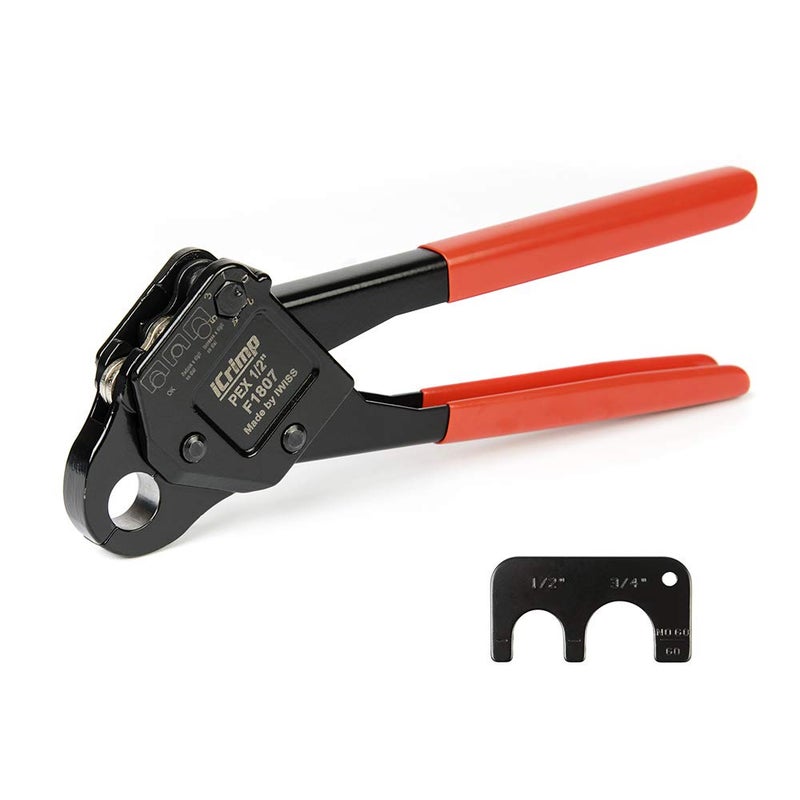 IWISS iCrimp Angle Head F1807 PEX Pipe Crimping Tool for Copper Rings - 1/2-inch Angle Single Crimper, Suitable for Tight Spaces - Image 1